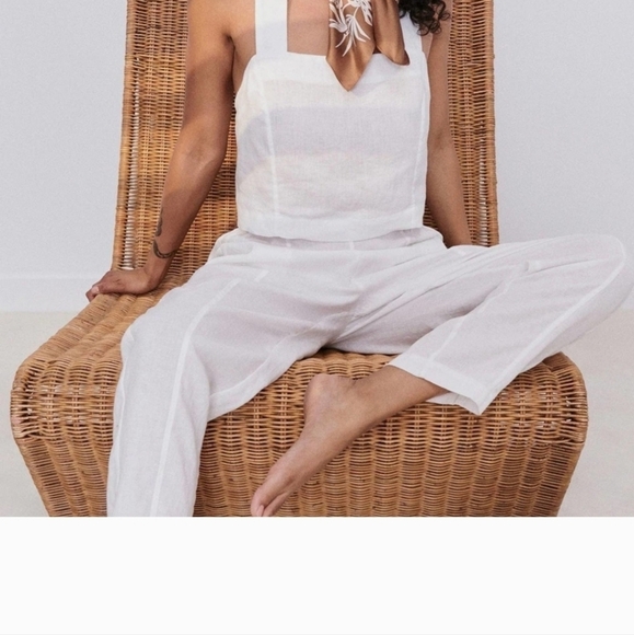 LUNYA Woven Linen Crossback Tank medium - Picture 3 of 3